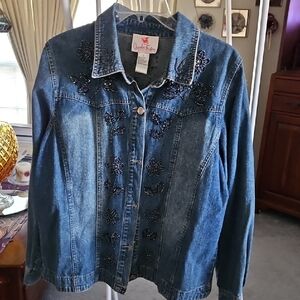 Quacker Factory Embellished Denim Jacket